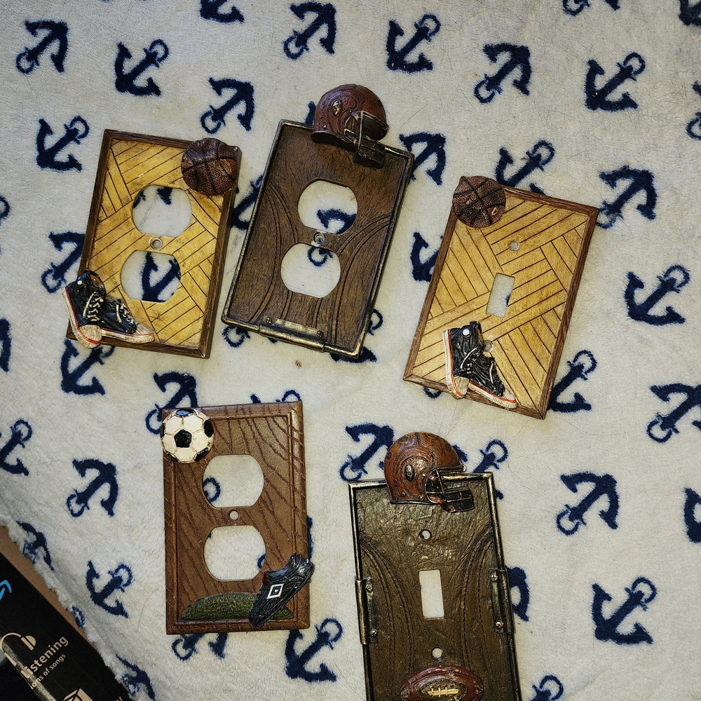 Sports-Themed Light Switch Electric Covers Boys